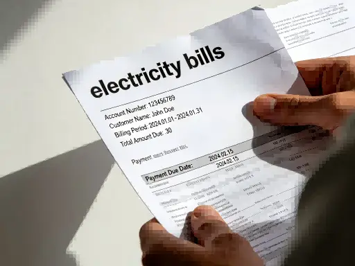 real illustration of rising electricity bills for residential energy users